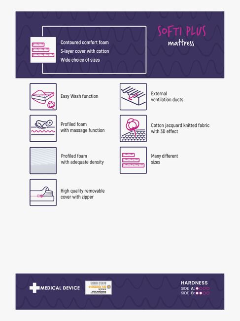 BabyMatex Softi Plus Ortopedisk Barnemadrass i skum