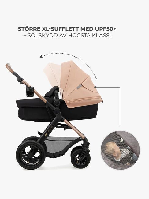 Kinderkraft MOOV 2 Air 3-in-1 Kombivogn, Sand Beige