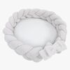 MeowBaby Bearly Babynest med Flettet Beskyttelse & Leketeppe, Offwhite