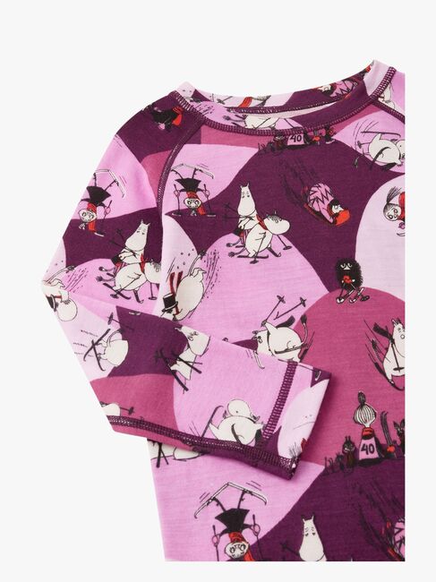 Reima Mummitrollet Trivsam Superundertøy Ullblanding, Rose Pink