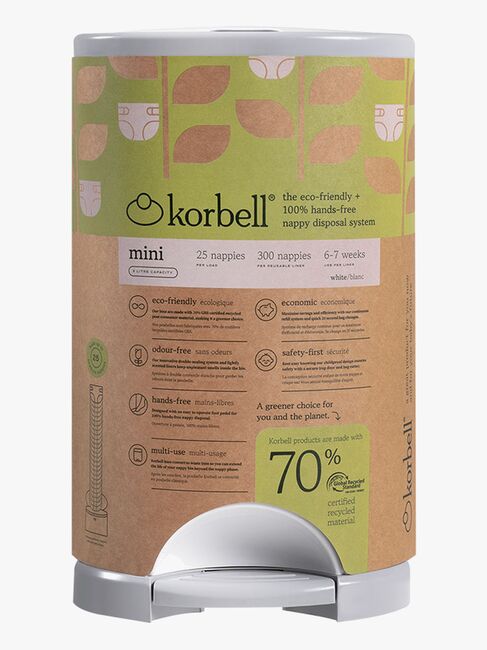 Korbell Mini Bleiebøtte, Hvit