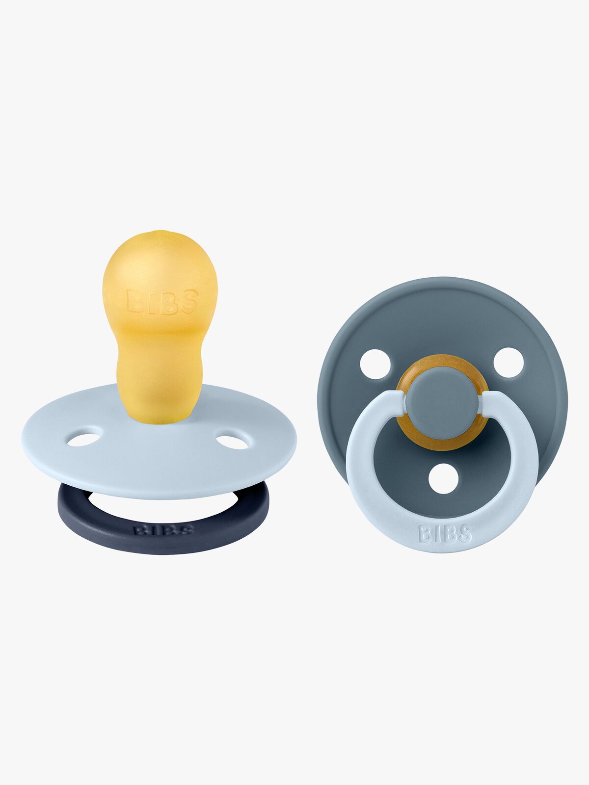 BIBS Studio Colour Fusion Smokk 2-Pakk Str 3, Baby Blue Petrol mix