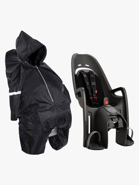 Hamax ZENITH Sykkelsete med Adapter Inkl. Regntrekk, Grey/Black