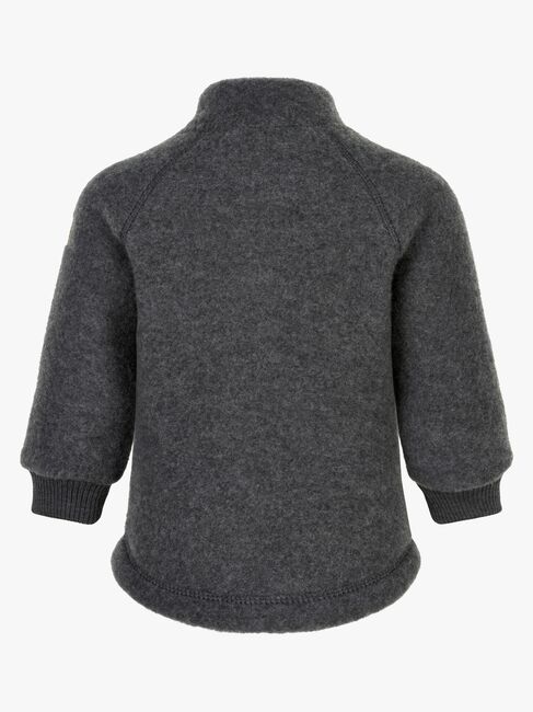 Mikk-Line Fleecejakke Merinoull, Anthracite Melange