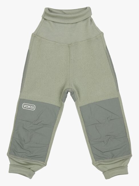 Voksi Fleecebukser Merinoull, Misty Green