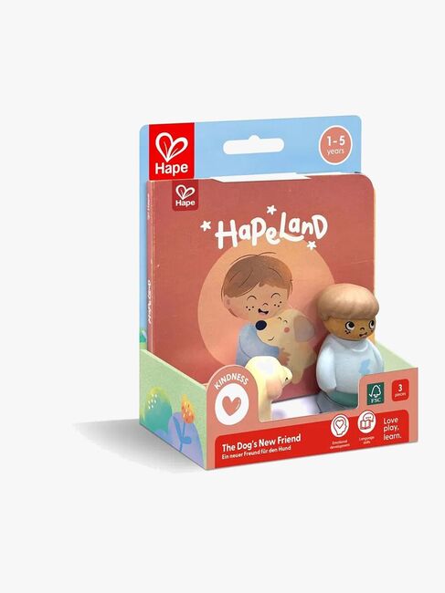 Hape Eventyrbok med Lekesett The Dog's New Friend