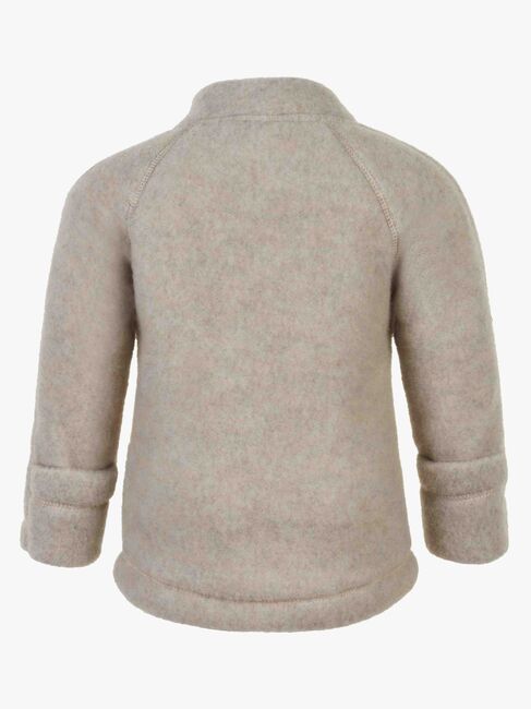 Mikk-Line Fleecejakke Baby Merinoull, Melange Offwhite
