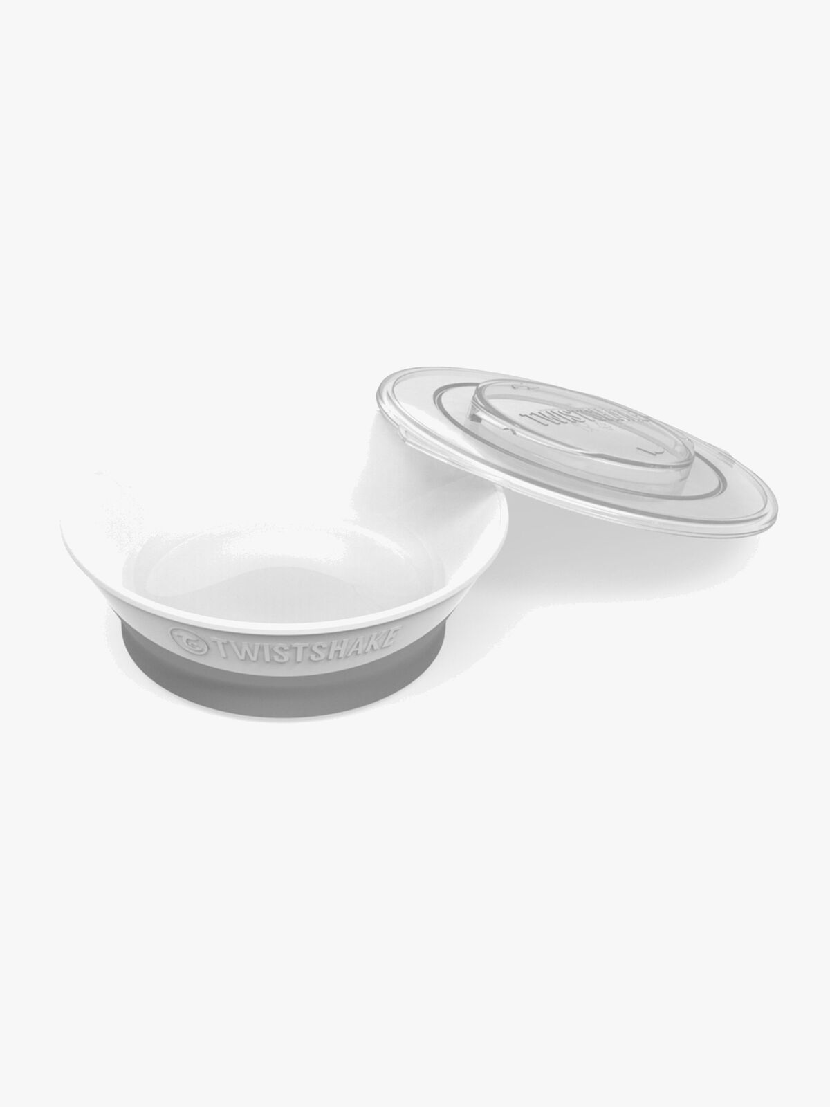 Twistshake Dyp Tallerken med Lokk, Hvit