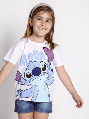 Disney Stitch T-skjorte, Hvit
