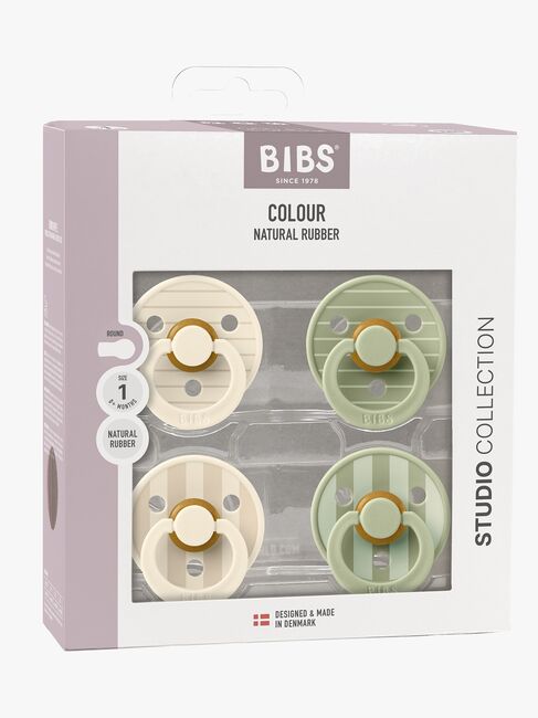 BIBS Studio Colour Smokk 4-Pakk Lateks Str 1, Pin Ivory Vanilla/Pin Sage