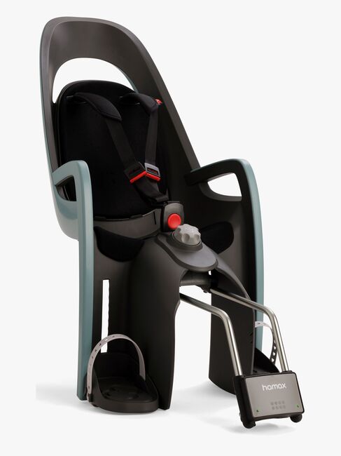 Hamax CARESS Sykkelsete med Låsbart Rammefeste, Green/Black