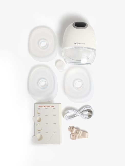 Beemoo CARE Wearable Slim Elektrisk Brystpumpe Singel, White