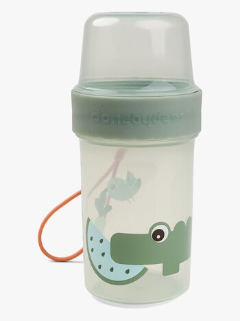 Done By Deer Croco To Go Two-Way Snacksbeholder, Green