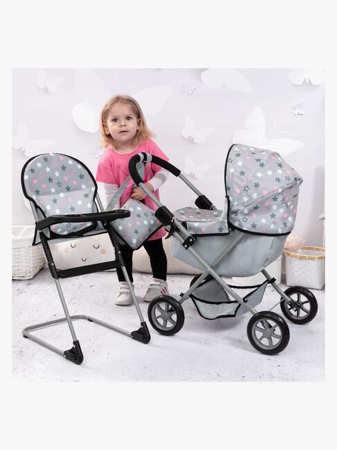 Bayer Design Dukkevogn Cosy Sett, Grey