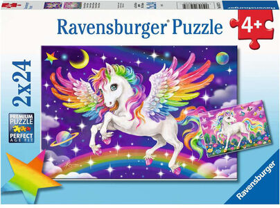Ravensburger Puslespill Unicorn & Pegasus 2x24 Brikker