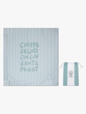 Swim Essentials Luxe Strandhåndkle, Green White Cheers