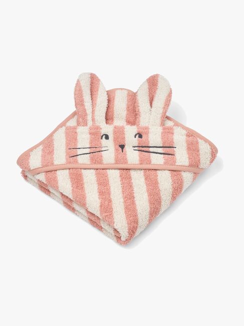 LIEWOOD Albert Håndkle med Hette, Coral blush/Creme de la creme