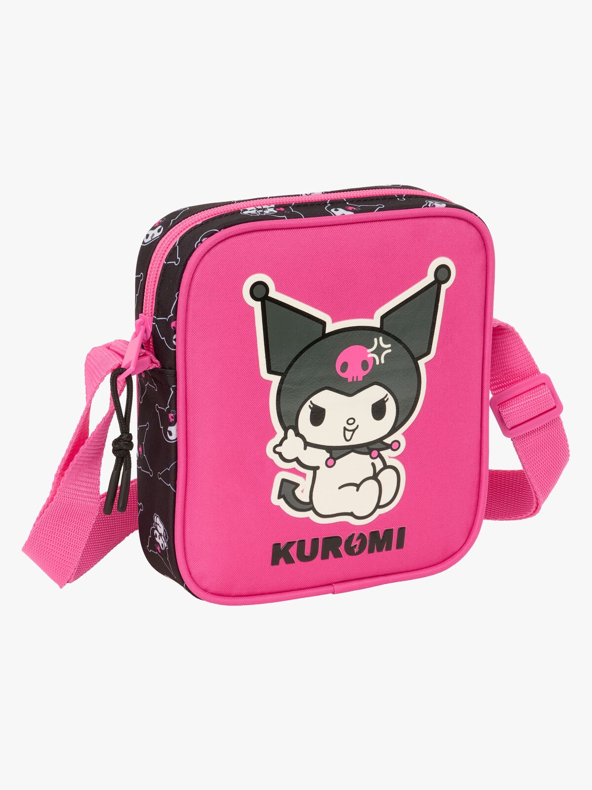 Hello Kitty Kuromi Skulderveske, Rosa/svart