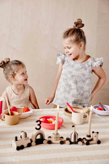 OYOY Mellow Bestikk 3-pakk, Lavender/Vanilla/Cherry Red