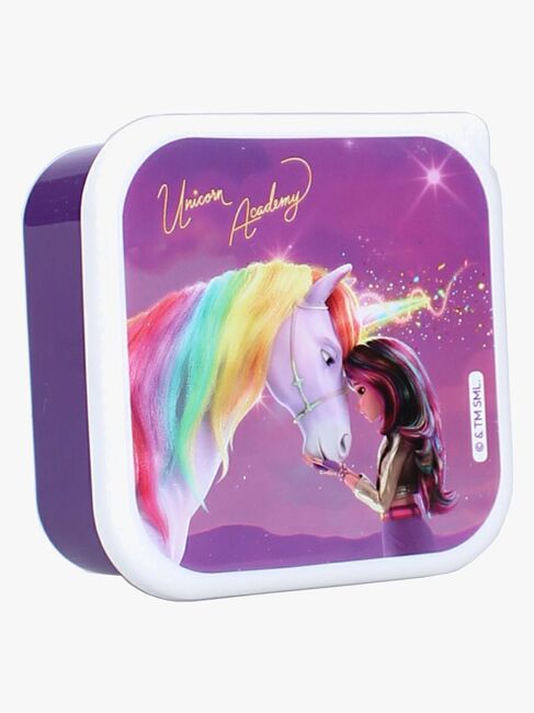 Unicorn Academy 3 in 1 Snackboks Fresh Bites, Lilla