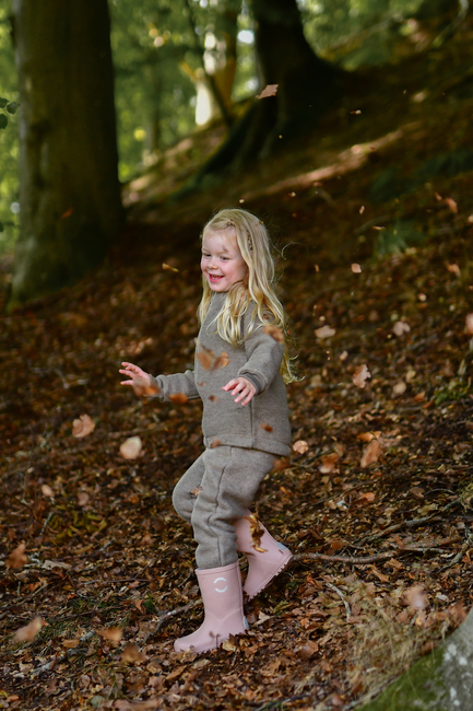 Mikk-Line Fleecebukser Baby Merinoull, Melange Denver