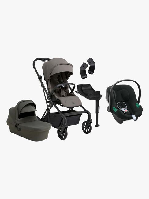 Beemoo Pro Twist Duovogn inkl. Cybex Aton B2 Babybilstol & Base, Mocha Grey/Black