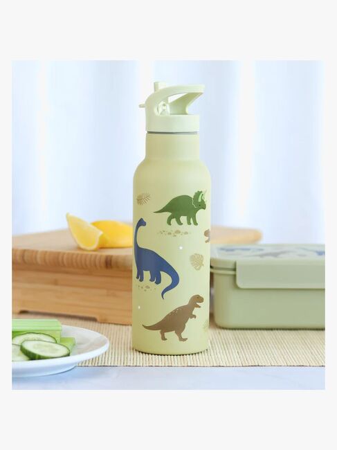 A Little Lovely Company Stainless steel XL Vannflaske, Dinosaurs