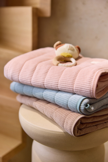 Jollein Teppe 75x100 cm Velvet Rib, Milky Coffee