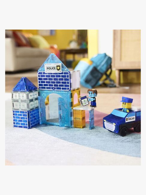 MAGNA-TILES Politistasjon Magnetiske Byggeklosser 35 Deler