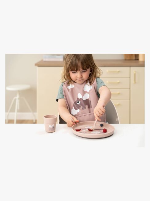 Done By Deer Foodie Tallerken Happy Clouds, Rosa