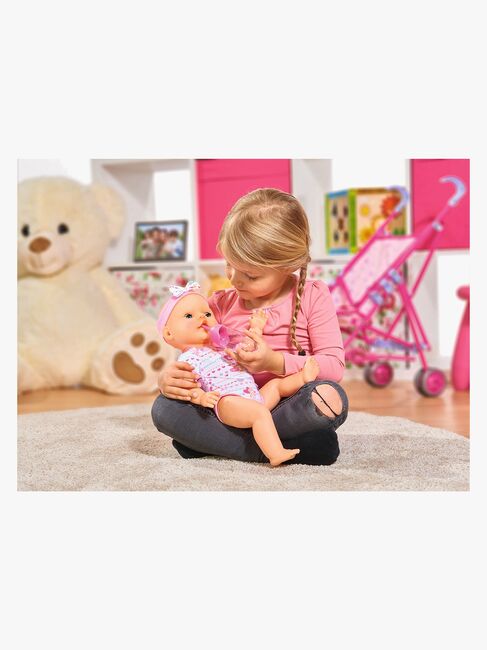 New Born Baby Dukke Jente med Tilbehør, Rosa