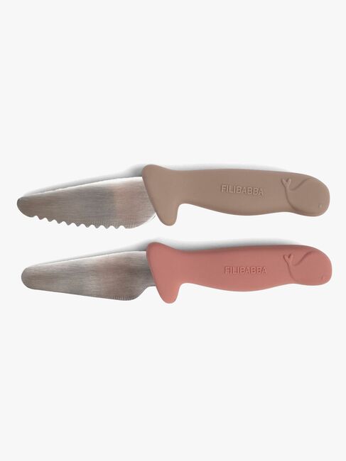 FILIBABBA Knivsett for Barn 2-Pakk, Warm Grey/Rose