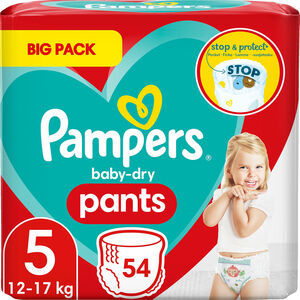 Pampers Baby Dry Pants Bleie Str 5 12-17 kg 54-pack