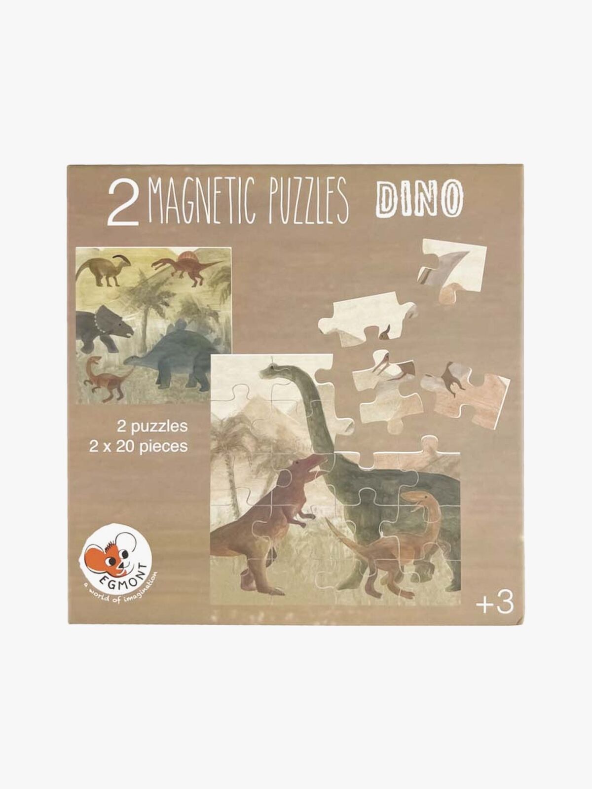 Egmont Toys Magnetiske Puslespill 20 Brikker Dino
