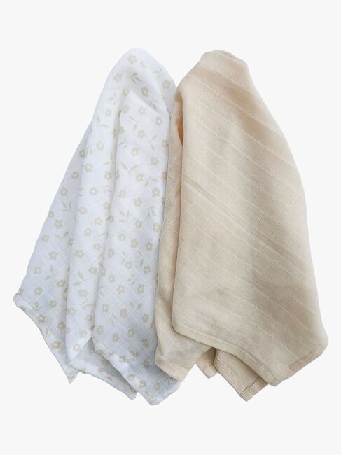 Summerville Organic Musselinteppe 2-Pakk, Petal/Sandshell