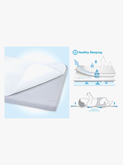 BabyMatex OXI PROOF Madrassbeskyttelse til Barneseng 60x120 cm, Hvit