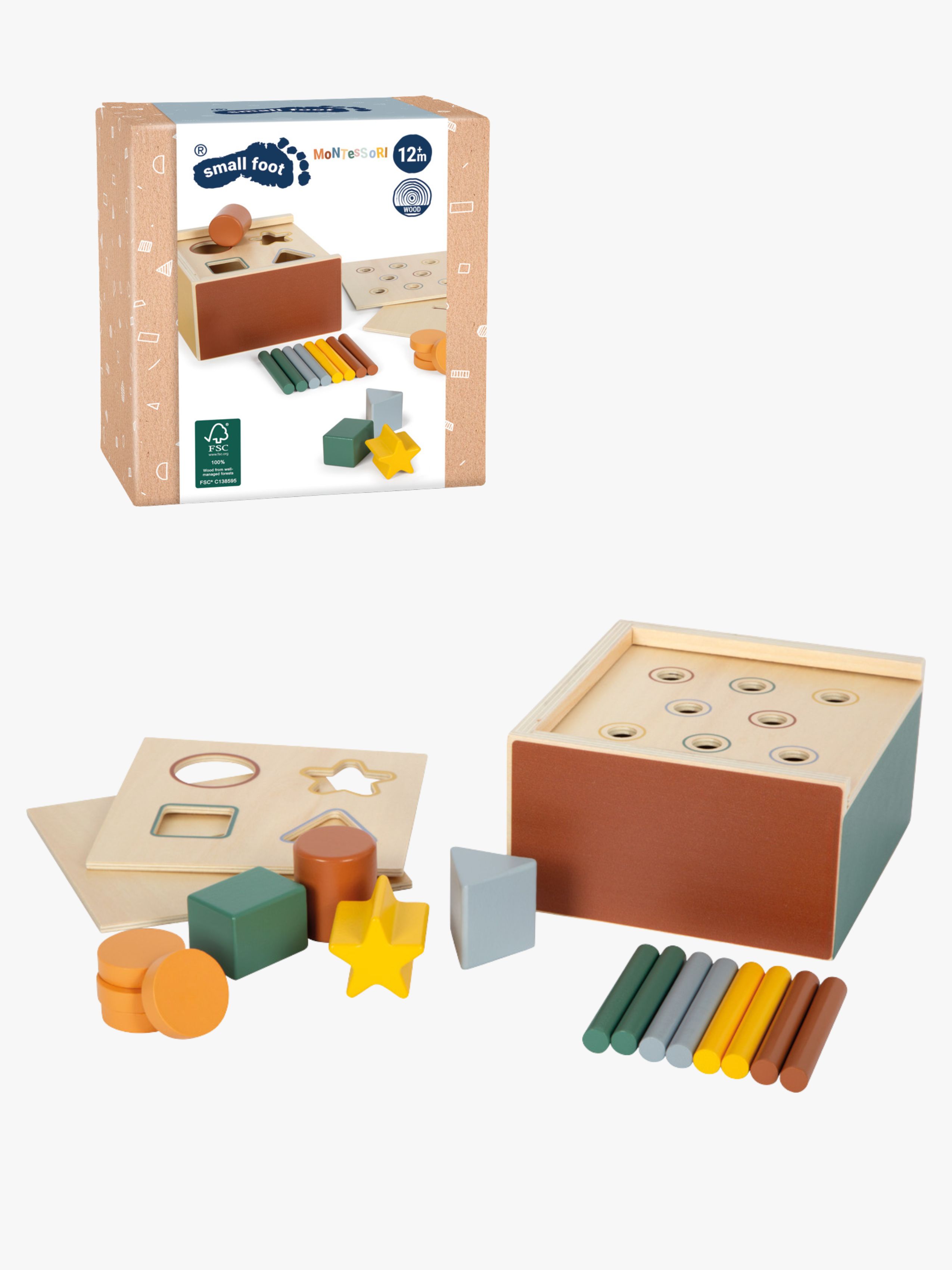 Small Foot Montessori Formpuslespill - Montessorileker - Tre