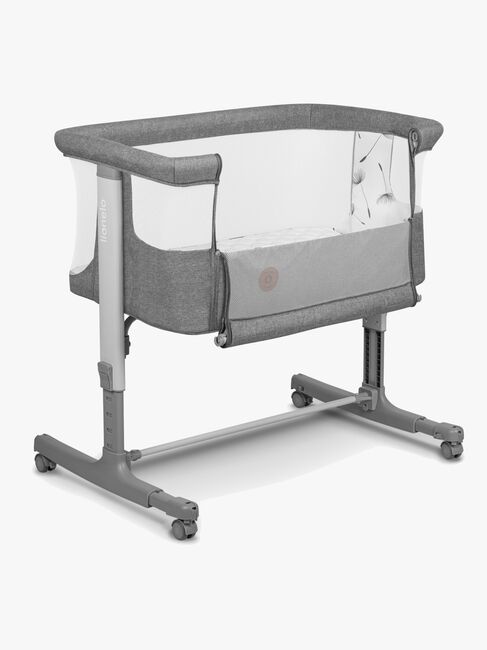 Lionelo Aurora Bedside Crib 3-in-1, Grey Concrete