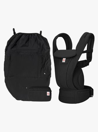 Ergobaby Omni Deluxe Bæresele Mesh inkl. Regntrekk, Onyx Black