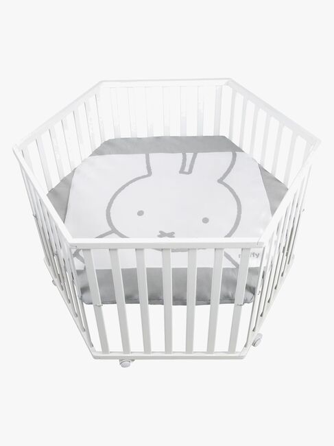 Roba Hexagon Lekegrind med Hjul, Miffy White