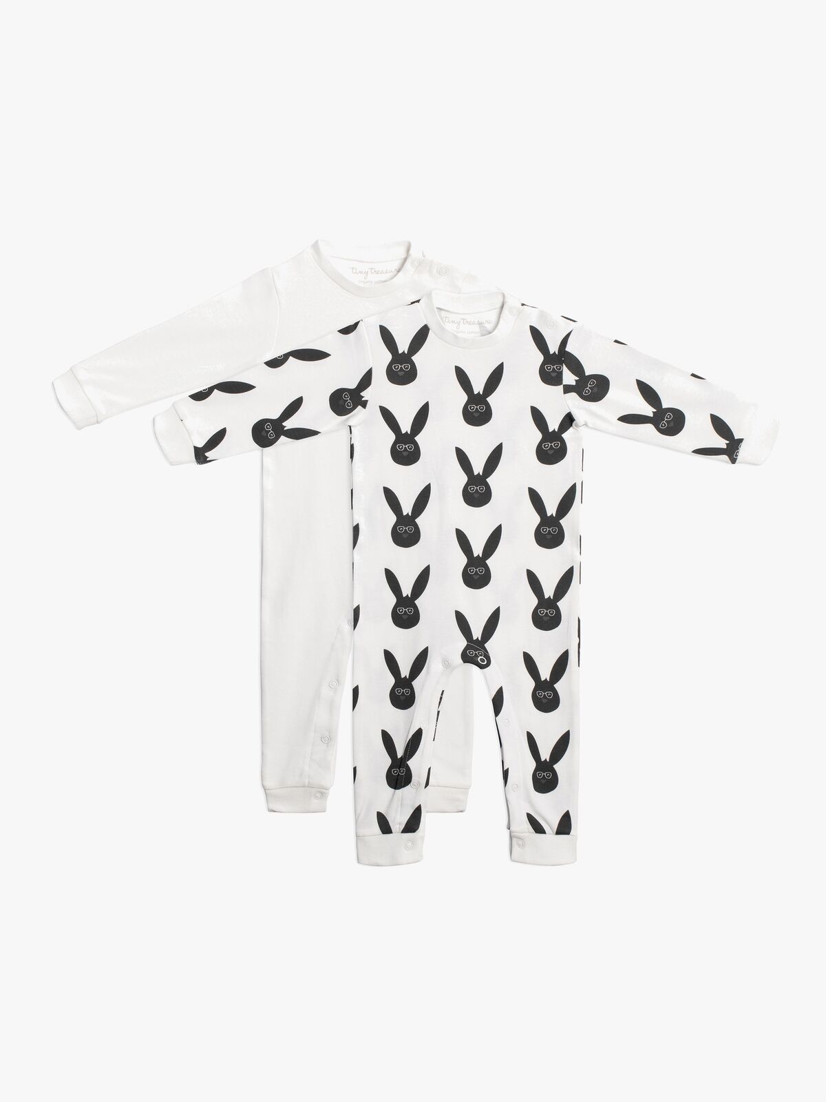 Tiny Treasure Maxime Jumpsuit 2-Pack, White