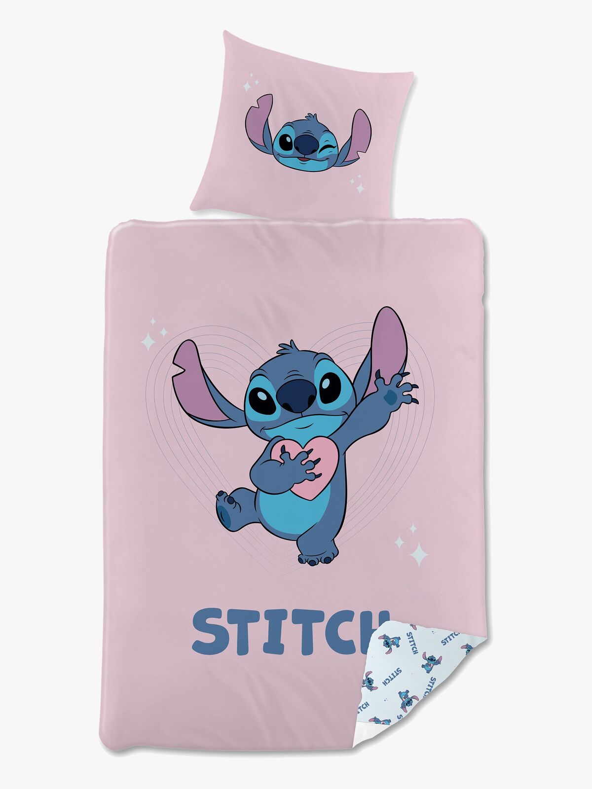 Disney Stitch Sengesett 150x210, Rosa