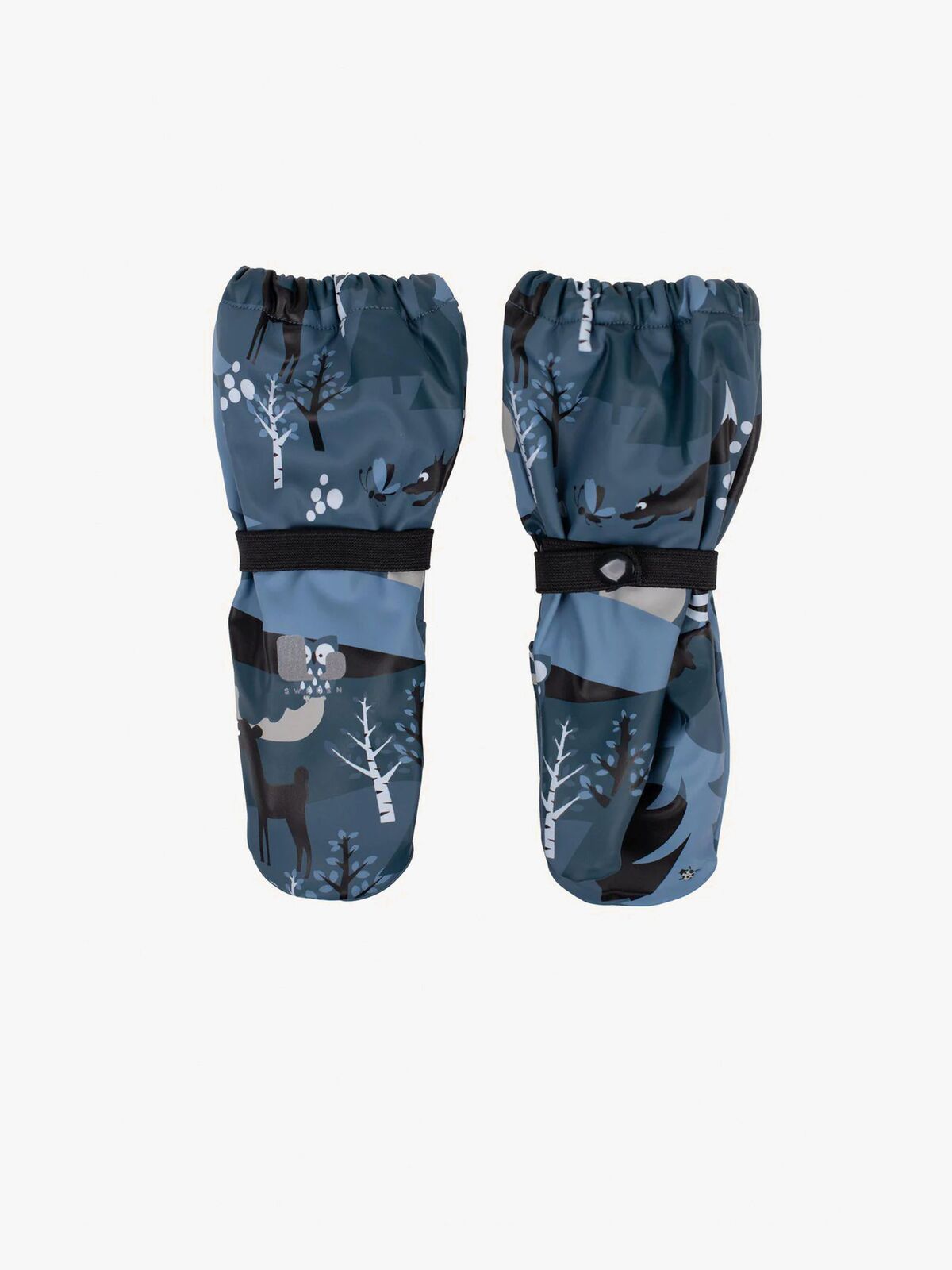 Lindberg Lekhyttan  Fôrede Regnvotter, Blå/Svart