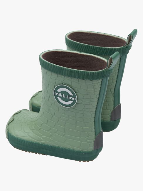 Mikk-Line Barefoot Dragon Gummistøvler, Green Milieu