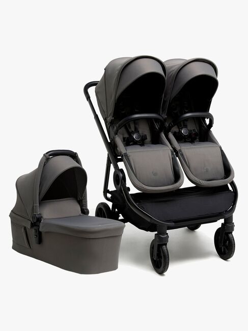 Beemoo Pro Twin 2 Søskenvogn inkl. Liggedel, Mocha Grey