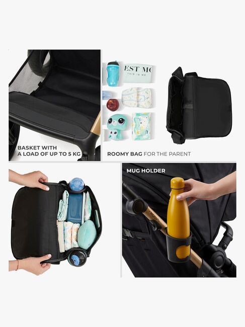 Kinderkraft MOOV 2 XL Air Kombivogn, Pure Black