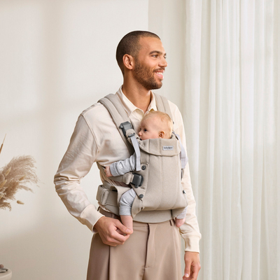BabyBjörn Harmony Bæresele Vevd, Light Beige Melange