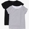 Luca & Lola Fanny Topp 2-pack, Black/Stripes