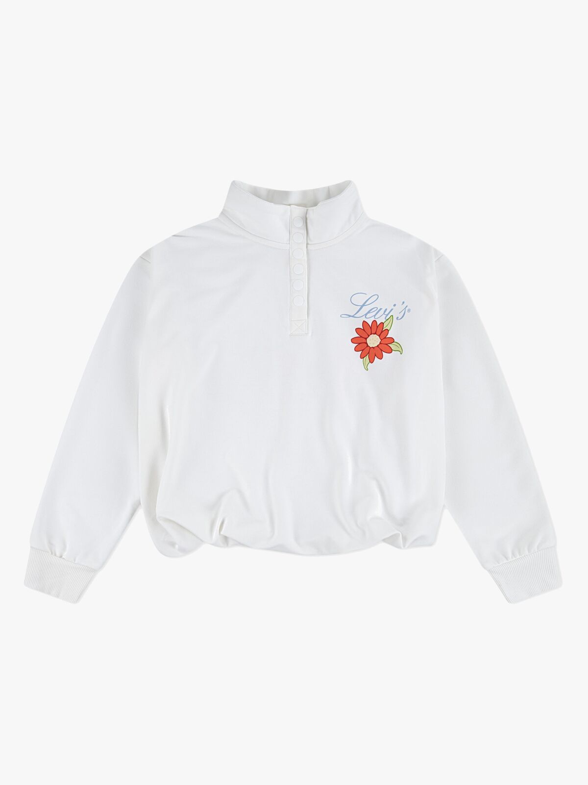 Levi's LVG Bubble Hem LS Knit T-skjorte, Bright White