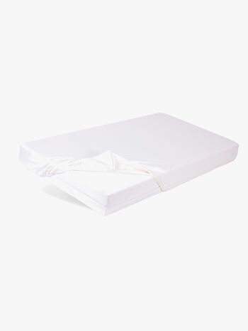 BabyMatex Hygienic Jersey Vanntett Stretchlaken til Barneseng 60 x 120 cm, Hvit